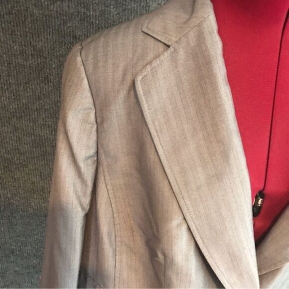 Jones New York Blazer Women’s Plus Size 16W Grey Pinstripe Long Sleeve Button - Picture 6 of 8